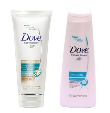 Dove Hair Therapy Daily Shine (Free Conditioner 80 ml)
